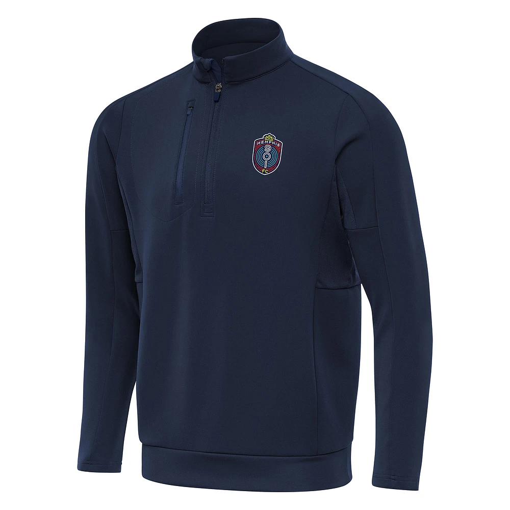 Men's Antigua Navy Memphis 901 FC Generation Quarter-Zip Pullover