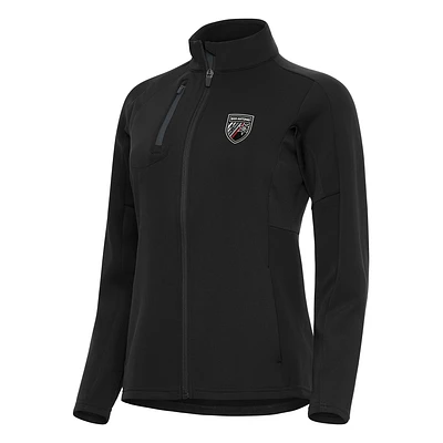 Women's Antigua  Black San Antonio FC Generation Full-Zip Jacket