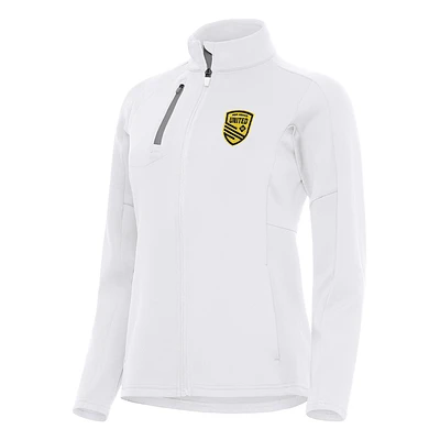 Women's Antigua  White New Mexico United Generation Full-Zip Jacket