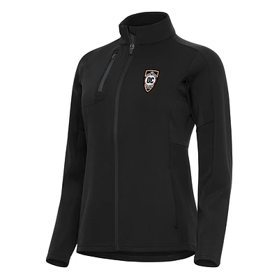 Women's Antigua  Black Orange County SC Generation Full-Zip Jacket