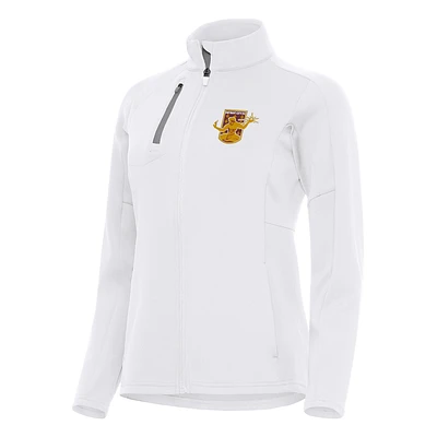 Women's Antigua  White Detroit City FC Generation Full-Zip Jacket