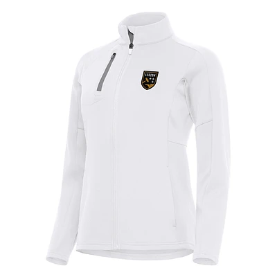Women's Antigua  White Birmingham Legion FC Generation Full-Zip Jacket