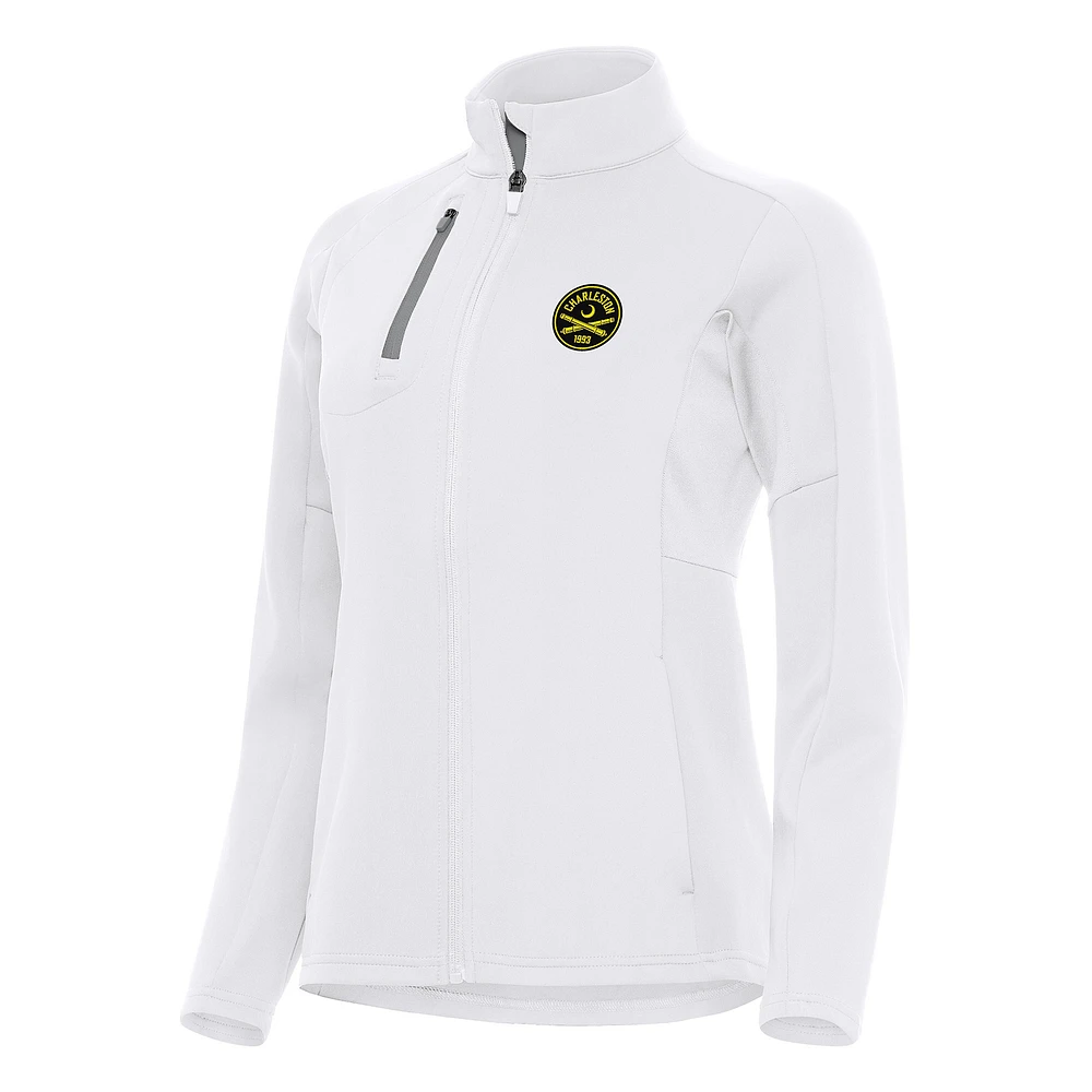 Women's Antigua White Charleston Battery Generation Full-Zip Jacket