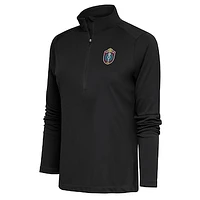 Women's Antigua  Black Memphis 901 FC Tribute Half-Zip Pullover