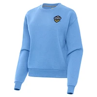 Women's Antigua  Powder Blue El Paso Locomotive FC Victory Fleece Pullover Sweatshirt