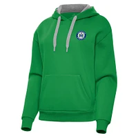 Women's Antigua  Kelly Green Hartford Athletic Victory Pullover Hoodie