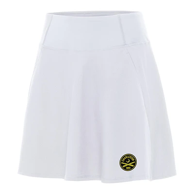 Women's Antigua White Charleston Battery Chip Skort
