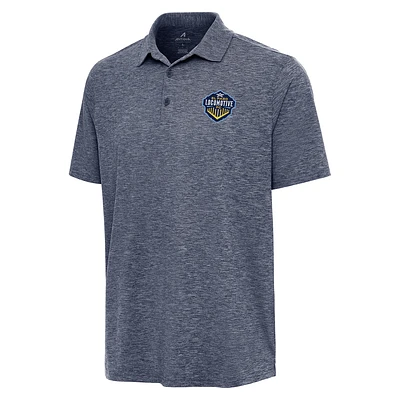 Men's Antigua Heather Navy El Paso Locomotive FC Par 3 Polo
