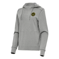 Women's Antigua Heather Charleston Battery Justice Pullover Hoodie