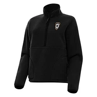 Women's Antigua  Black Orange County SC Figure Half-Zip Jacket