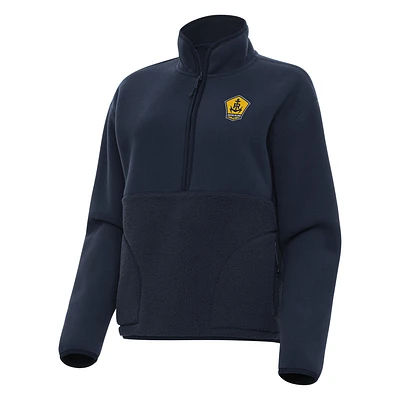 Women's Antigua  Navy Rhode Island FC Figure Half-Zip Jacket