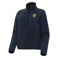 Women's Antigua  Navy Rhode Island FC Figure Half-Zip Jacket