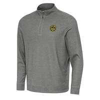 Men's Antigua Heather Charleston Battery Subtle Quarter-Zip Sweatshirt