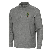 Men's Antigua Heather Las Vegas Lights FC Subtle Quarter-Zip Sweatshirt