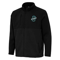 Men's Antigua  Black Colorado Springs Switchbacks FC Daily Fused Full-Zip Jacket