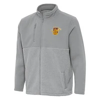 Men's Antigua  Gray Detroit City FC Daily Fused Full-Zip Jacket