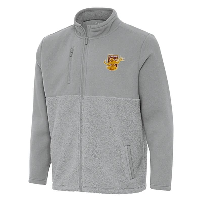 Men's Antigua  Gray Detroit City FC Daily Fused Full-Zip Jacket