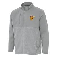 Men's Antigua  Gray Detroit City FC Daily Fused Full-Zip Jacket