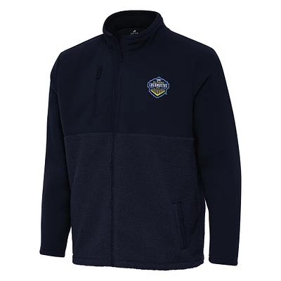 Men's Antigua  Navy El Paso Locomotive FC Daily Fused Full-Zip Jacket
