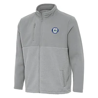 Men's Antigua  Gray Hartford Athletic Daily Fused Full-Zip Jacket