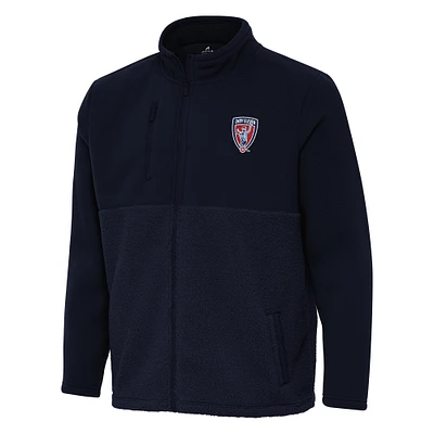 Men's Antigua  Navy Indy Eleven Daily Fused Full-Zip Jacket