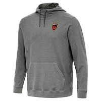 Men's Antigua Heather Black Phoenix Rising FC Cloud Pullover Hoodie