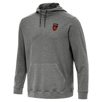 Men's Antigua Heather Black Phoenix Rising FC Cloud Pullover Hoodie
