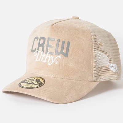 Unisex Tan ILTHY x Columbus Crew Premium Suede Trucker Hat
