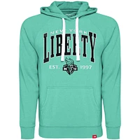 Unisex Sportiqe Mint New York Liberty Olsen Raglan Tri-Blend Pullover Hoodie
