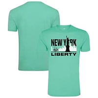 Unisex Sportiqe Mint New York Liberty Skyline Comfy Tri-Blend T-Shirt