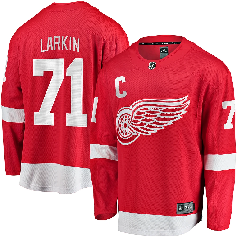 Men's Fanatics Dylan Larkin Red Detroit Wings 2023/24 Captain Breakaway Player Jersey