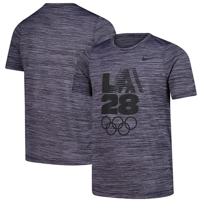 Youth Nike  Black LA28 2028 Summer Olympics Velocity Team Issue Performance T-Shirt