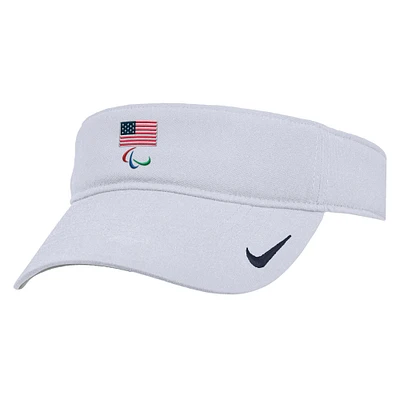 Men's Nike White U.S. Paralympics Ace Performance Adjustable Visor