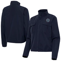 Women's Antigua  Navy New York City FC Even Par Full-Zip Jacket