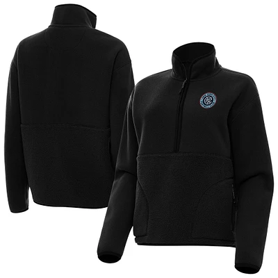 Women's Antigua New York City FC Figure Half-Zip Pullover