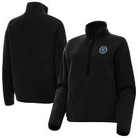 Women's Antigua New York City FC Figure Half-Zip Pullover