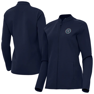 Women's Antigua  Navy New York City FC Regard Full-Zip Jacket
