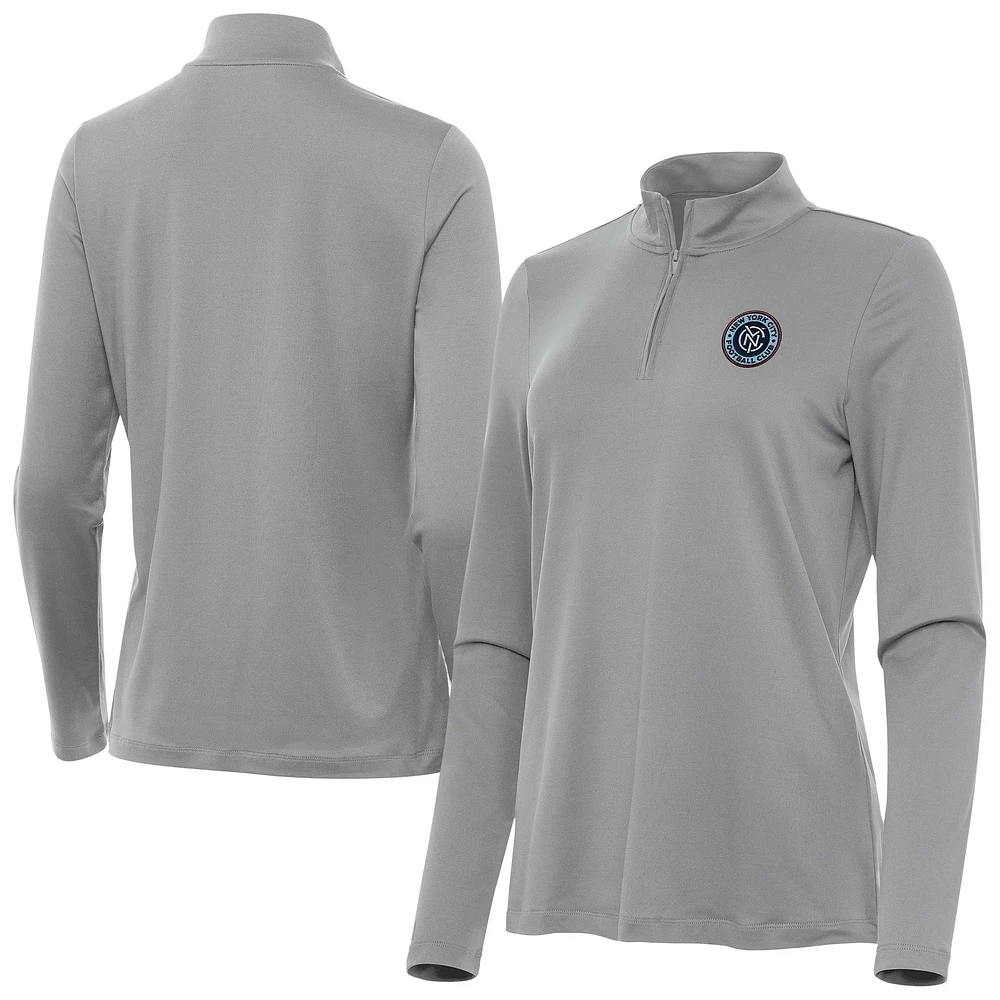 Women's Antigua New York City FC Reprocess Quarter-Zip Pullover