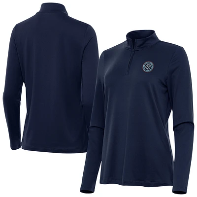 Women's Antigua  Navy New York City FC Reprocess Quarter-Zip Pullover