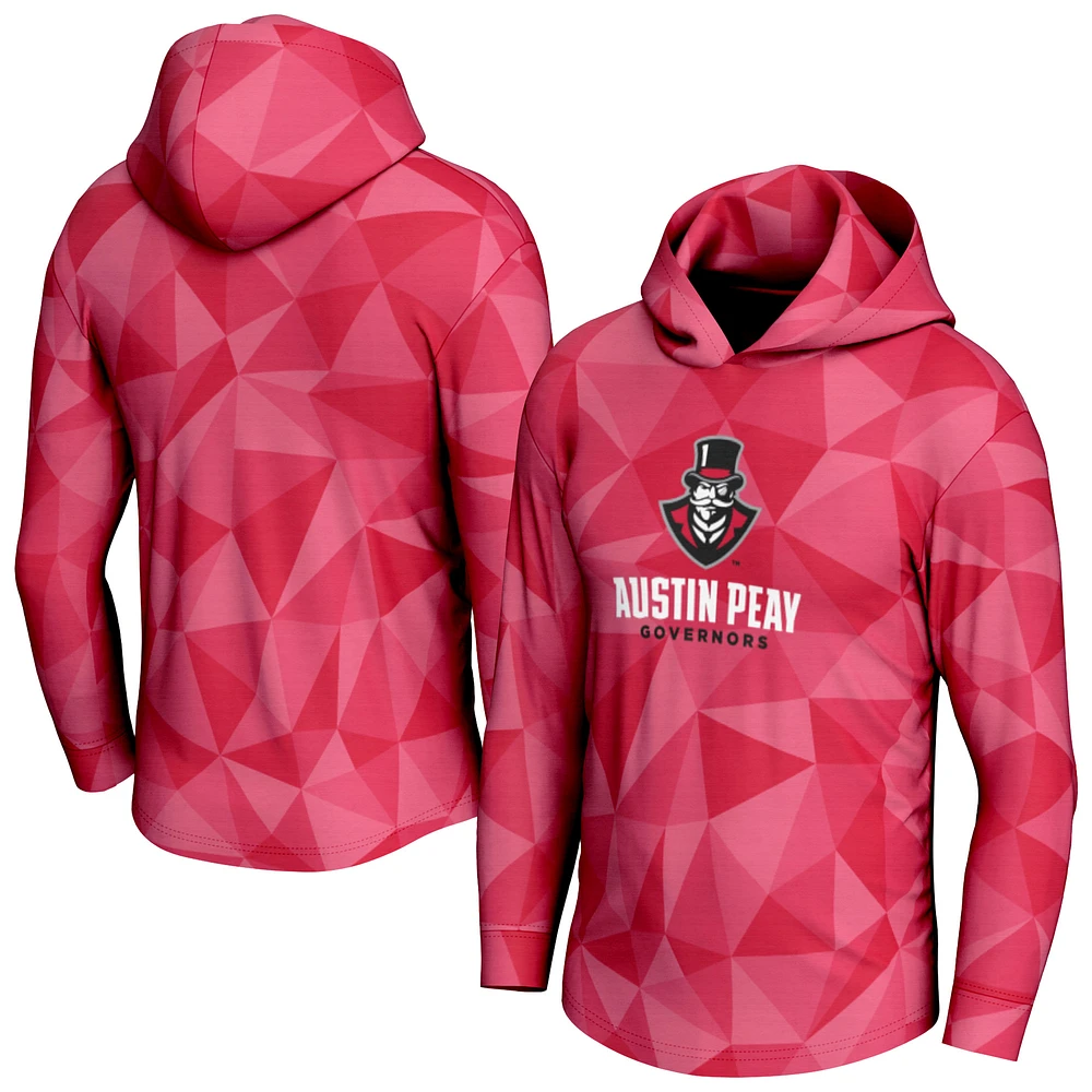 Men's ProSphere Red Austin Peay State Governors Maya Long Sleeve Hoodie T-Shirt
