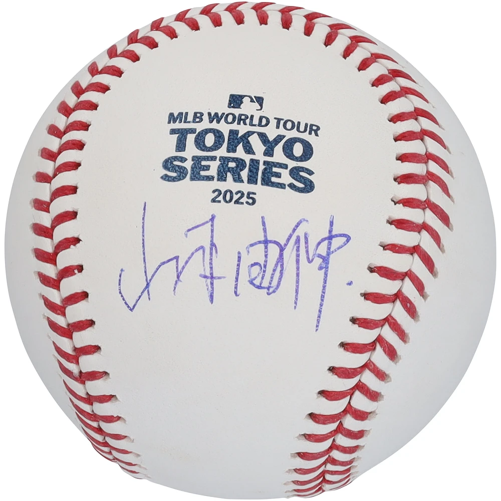 Yoshinobu Yamamoto Los Angeles Dodgers Autographed 2025 MLB Tokyo Series Logo Baseball - Kanji Signature
