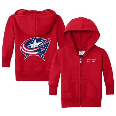 Infant Chad & Jake Red Columbus Blue Jackets Logo Full-Zip Hoodie