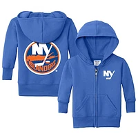 Infant Chad & Jake Royal New York Islanders Logo Full-Zip Hoodie