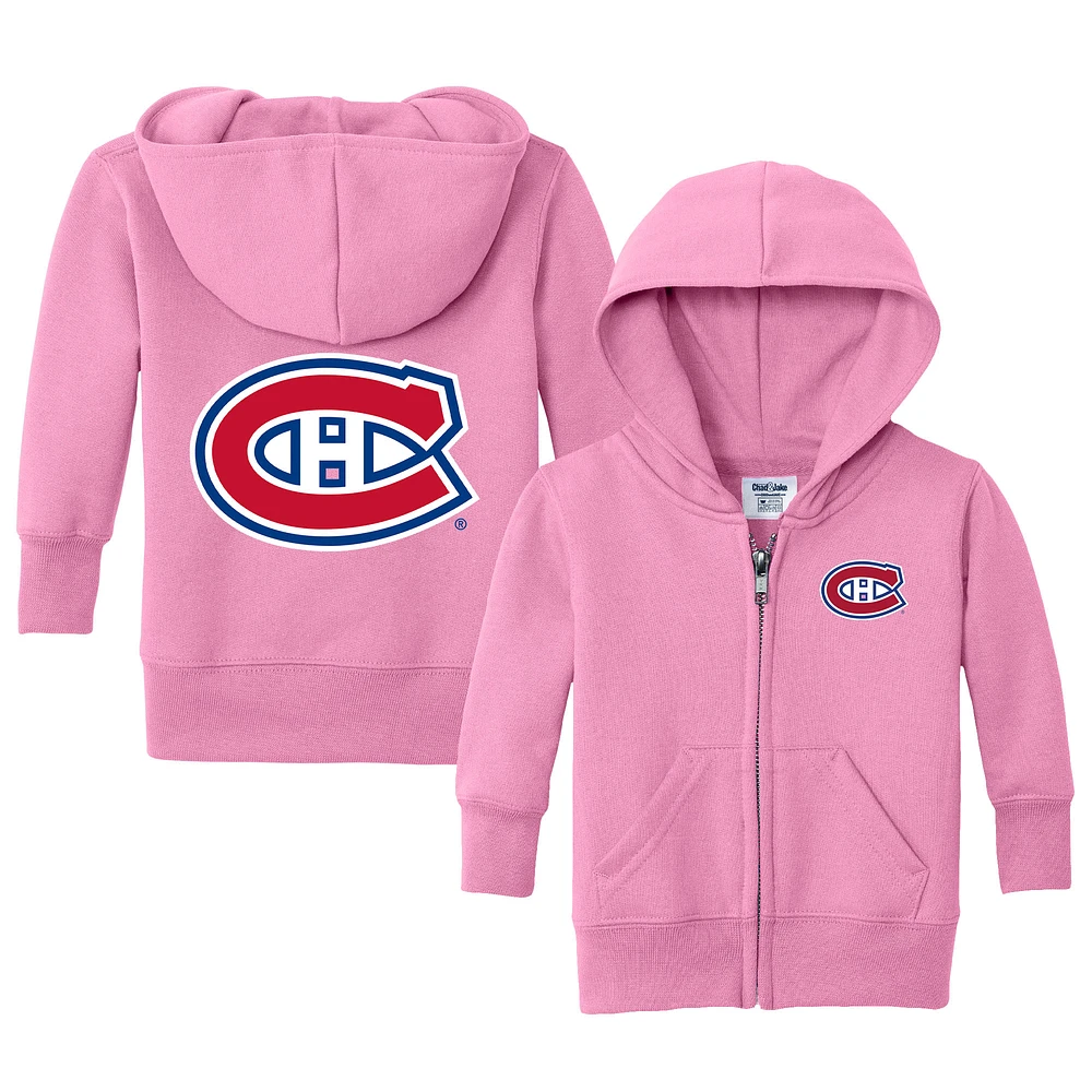 Infant Chad & Jake Pink Montreal Canadiens Logo Full-Zip Hoodie Jacket