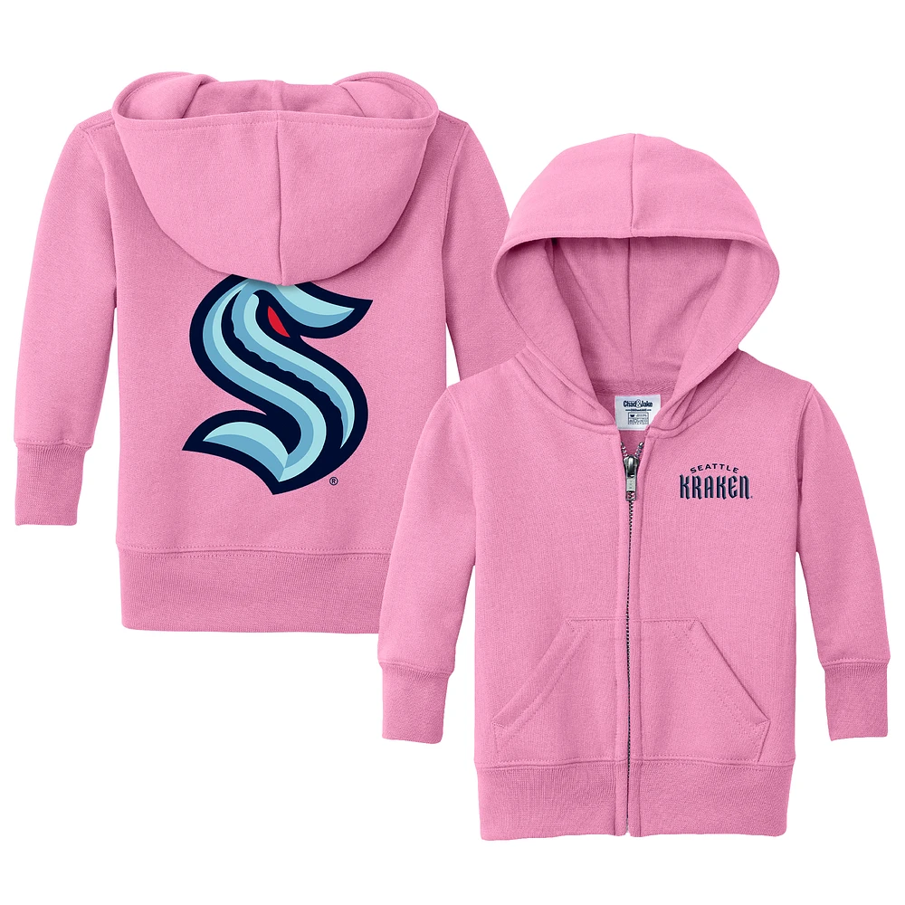 Infant Chad & Jake Pink Seattle Kraken Logo Full-Zip Hoodie
