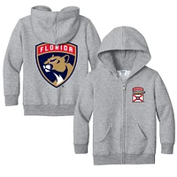 Toddler Chad & Jake Heather Gray Florida Panthers Logo Full-Zip Hoodie Jacket