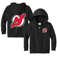 Toddler Chad & Jake Black New Jersey Devils Logo Full-Zip Hoodie Jacket