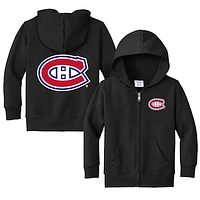 Toddler Chad & Jake Black Montreal Canadiens Logo Full-Zip Hoodie Jacket