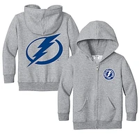 Toddler Chad & Jake Heather Gray Tampa Bay Lightning Logo Full-Zip Hoodie Jacket