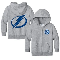 Toddler Chad & Jake Heather Gray Tampa Bay Lightning Logo Full-Zip Hoodie Jacket
